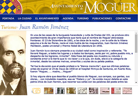 Captura de la web del Ayuntamiento de Moguer