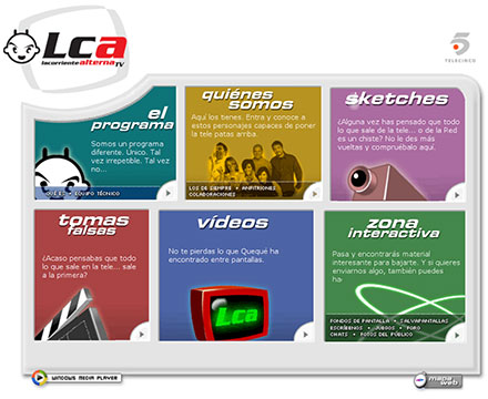 Captura de la web de LCATV